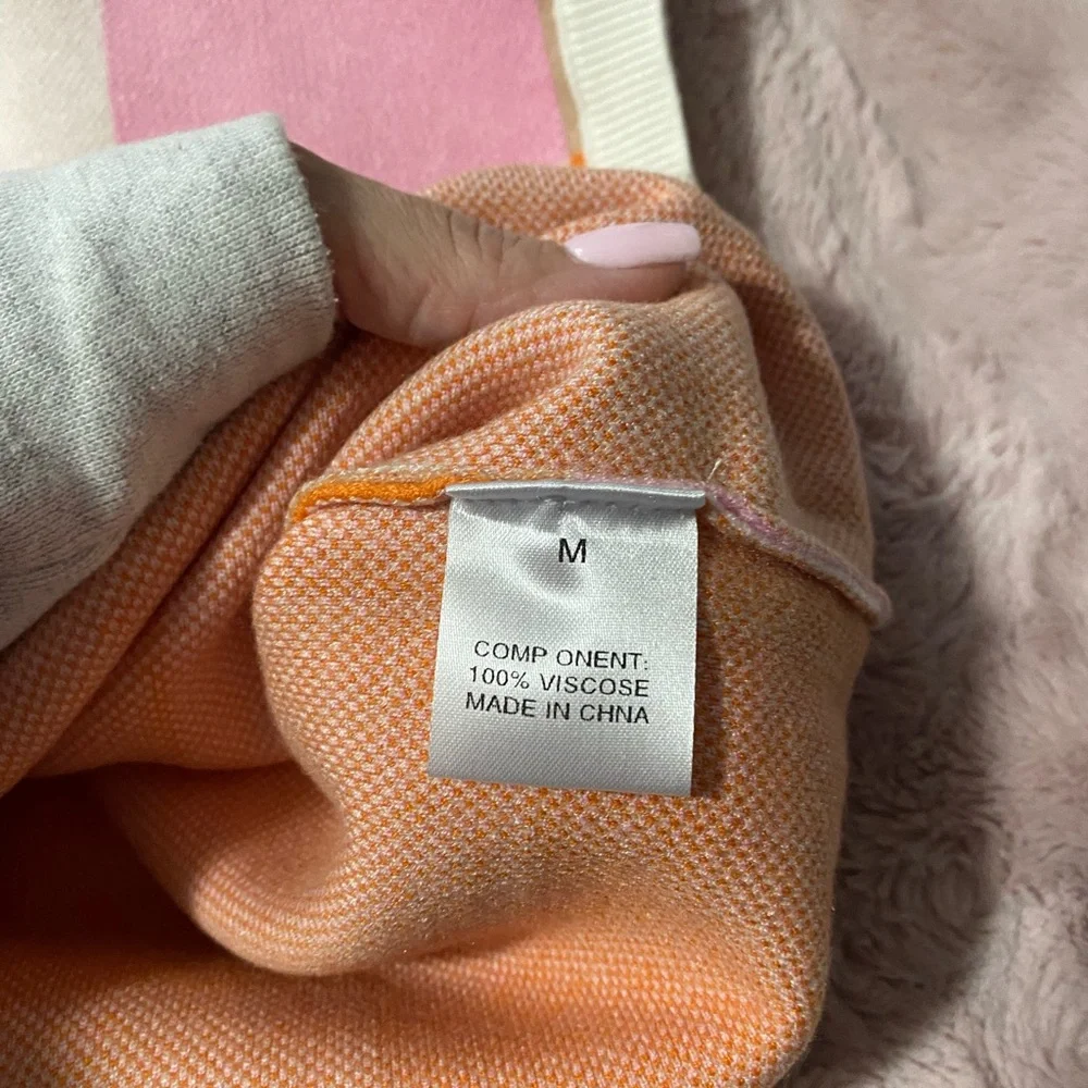 Amazon Multicolor Checkered Blouse - Pink, Orange, Tan, White - Picture 2 of 2